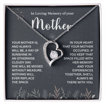 In Loving Memory Necklace For Mother – Heartfelt Memorial Jewelry Gift