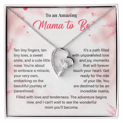 Mama to Be Necklace Gift for New Mom with Heart Pendant