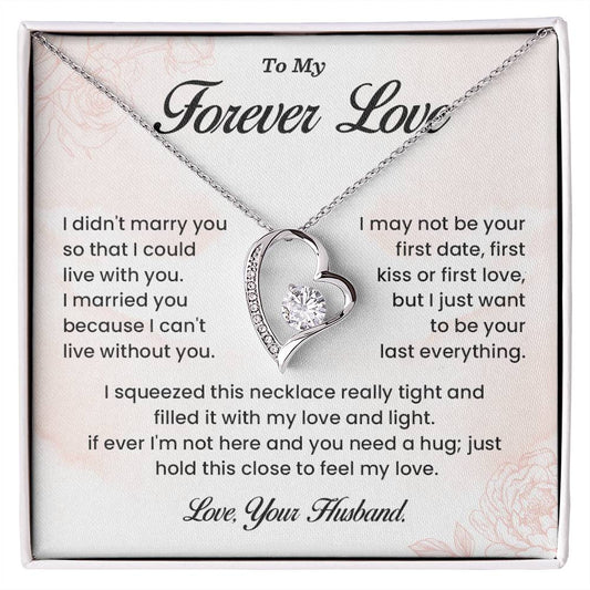 Forever Love Necklace Gift from Husband with Card