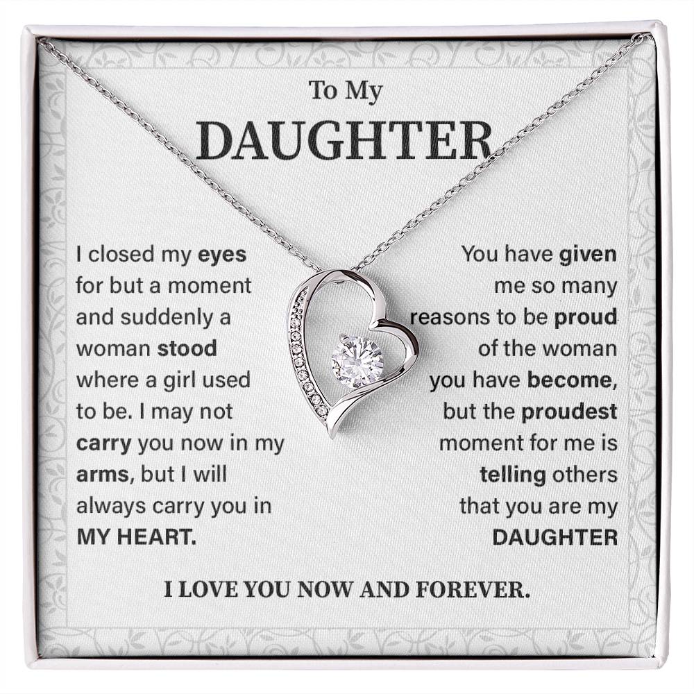 To my daughter i closed my eyes.