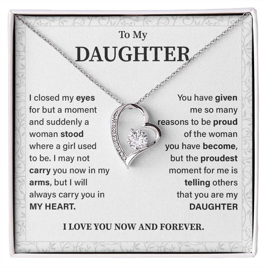 To my daughter i closed my eyes.
