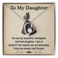 To My Daughter Necklace Proud of the Woman You Are