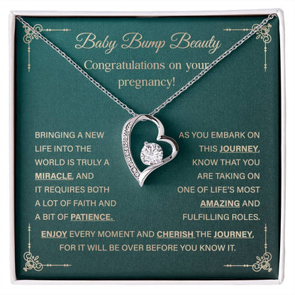 Baby Bump Beauty, Thoughtful Jewelry For Mom-to-be Inspirational Gift Necklace Best Friend Necklace For Pregnant Mom Necklace With Message Sentimental Pregnancy Necklace Best Christmas Necklace Gift Baby Bump Beauty Necklace Gift