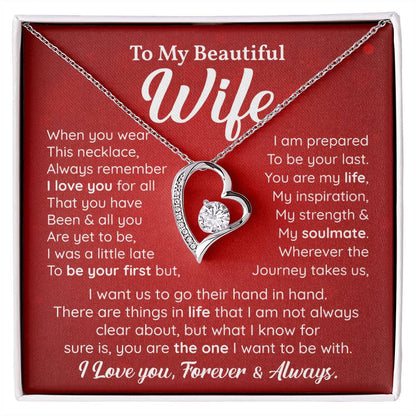 Romantic Necklace Gift for Wife from Husband with Message Card