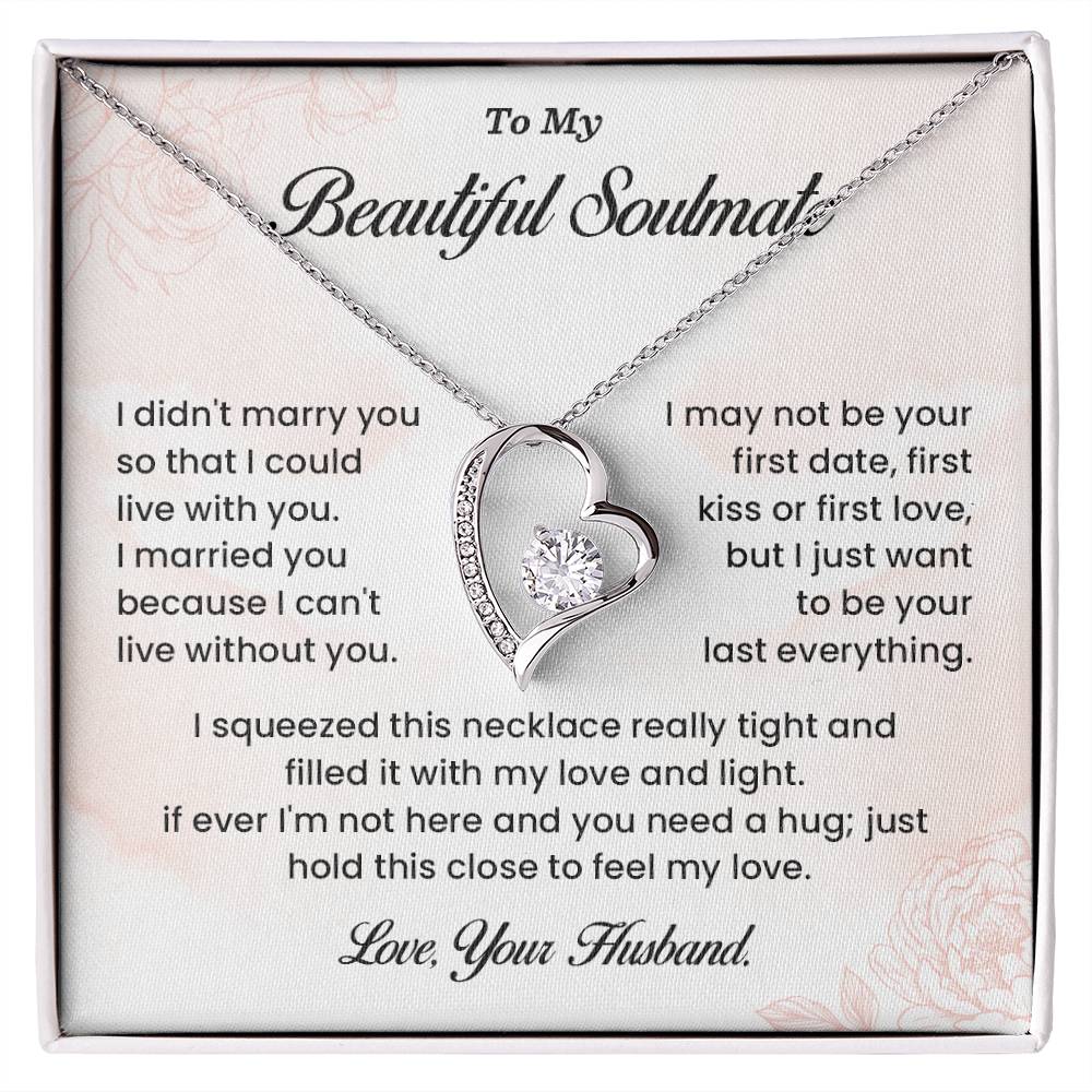 Beautiful Soulmate Necklace Gift from Husband Box