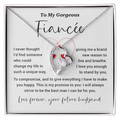 To My Gorgeous Fiancée - Promise Necklace For My Forever Love