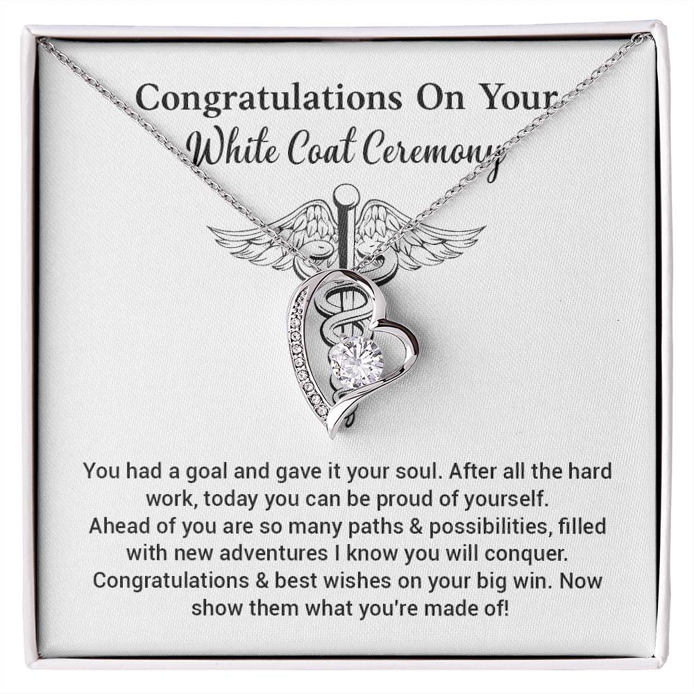 Congratulations On Your White Coat Ceremony Congratulations Necklace Inspirational Jewelry Gift Meaningful Gift For Graduates New Adventures Necklace Motivational Jewelry Personal Growth Jewelry Best Wishes Necklace