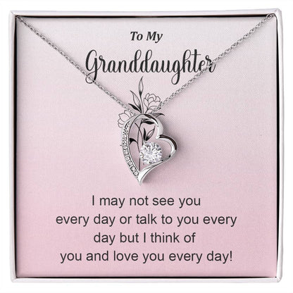 To My Granddaughter Necklace – Love You Every Day Gift Box