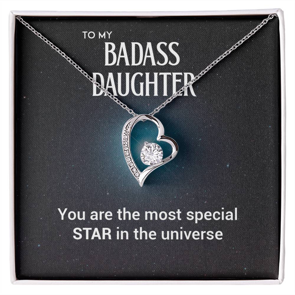 To My Badass Daughter Necklace – Star in the Universe Gift
