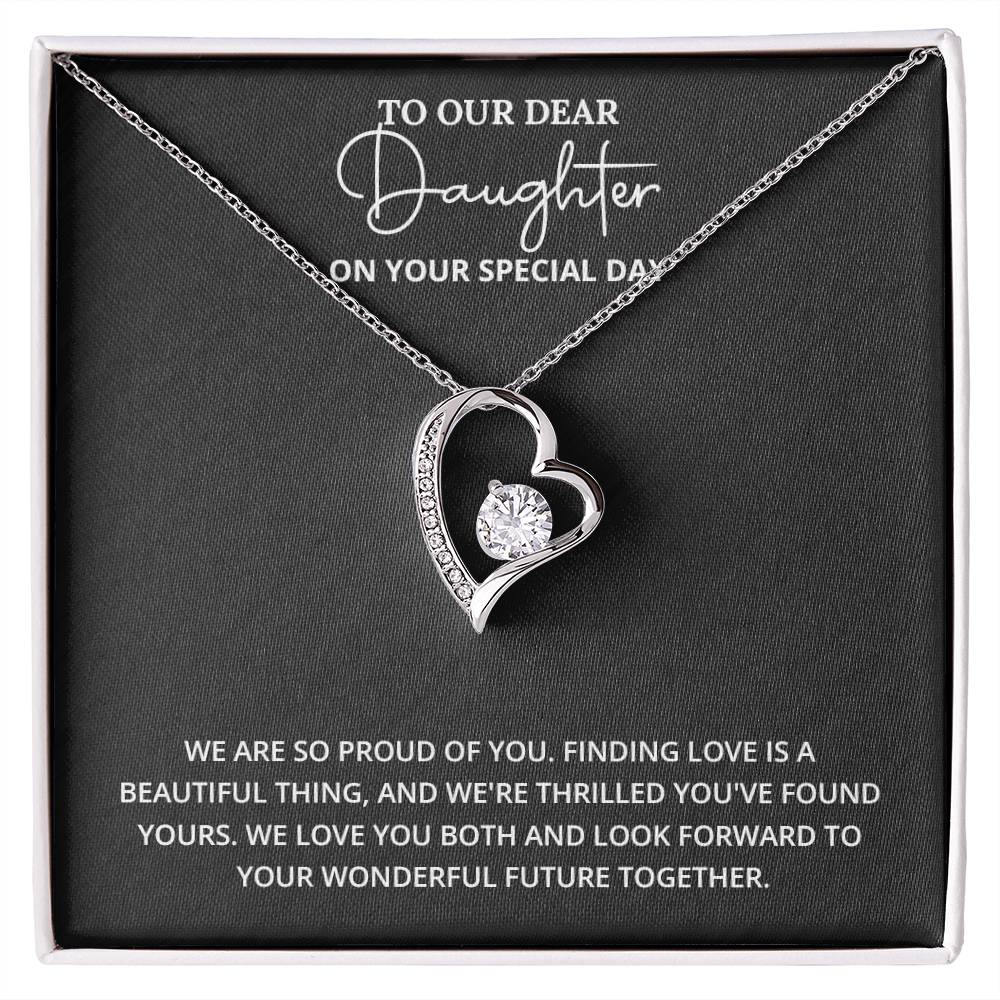 To Our Dear Daughter Daughter Engagement Necklace Engagement Gift For Daughter Sentimental Gift For Daughter’s Engagement Jewelry Gift For Daughter’s Engagement Daughter’s Special Day Necklace Meaningful Gift For Daughter’s Engagement