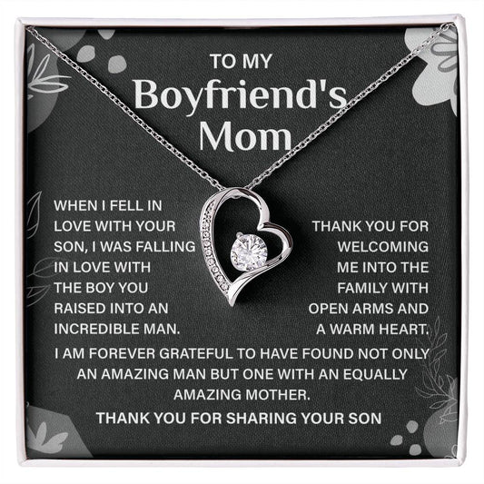 Boyfriend’s Mom Necklace Gift – Heartfelt Message Box