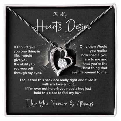 Heart’s Desire Necklace Gift with Message Card