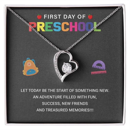 First Day Of Preschool Necklace Gift First Day Of Preschool Gift Preschool Necklace Sentimental Jewelry For Preschoolers Special Gift For Preschool Emotional Connection Necklace Jewelry That Expresses Love Friendship And Fun Necklace