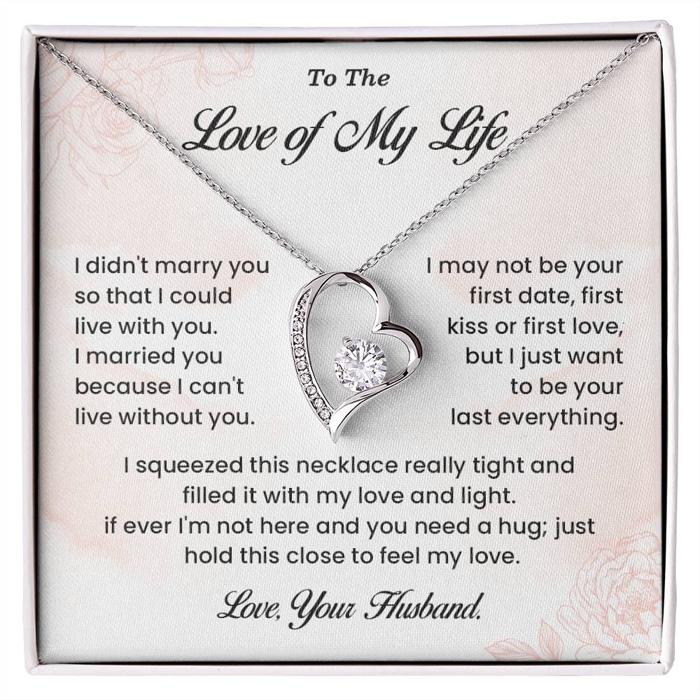 Necklace Gift for Wife – Love of My Life Message