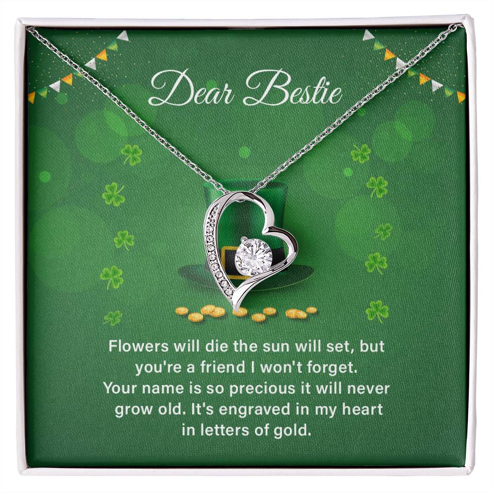 Dear Bestie, Friends Forever Keepsake Timeless Bonds Of Friendship Heartfelt Sentiments For Friends Golden Memories Jewelry Celebrate Our Connection Friendship Appreciation Gift Best Friend Love Necklace Gift From Brother, Sister