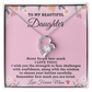 To My Beautiful Daughter Necklace Gift from Mom with Lovable Message Card