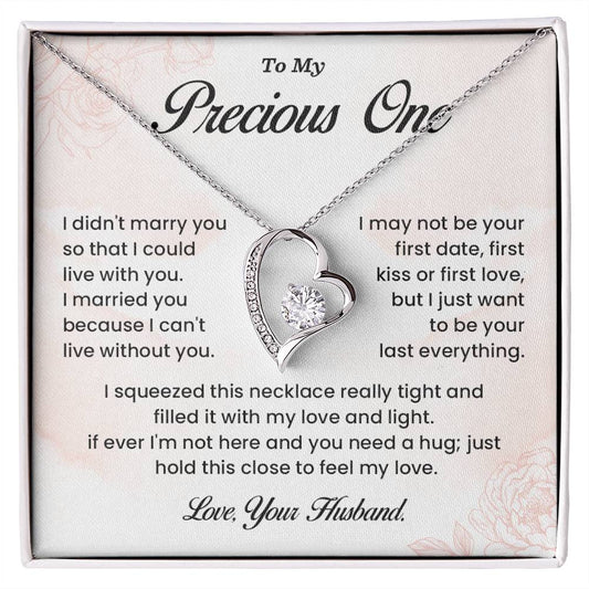 Romantic Necklace Gift for Wife – Message Card Box