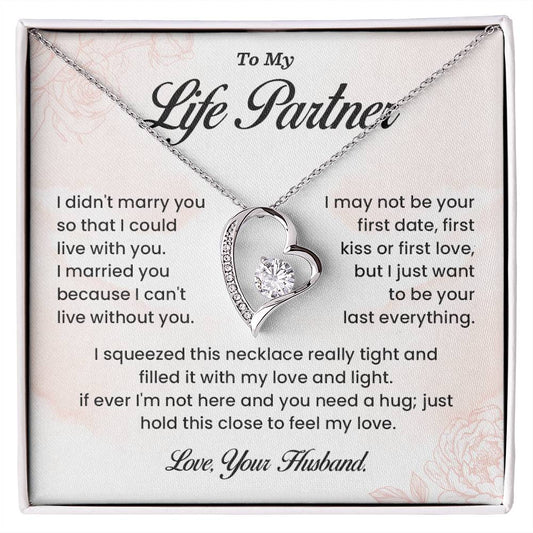 Life Partner Necklace Gift from Husband – Gift Box
