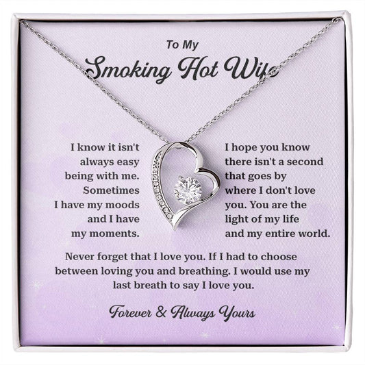 Smoking Hot Wife Necklace Gift with Message Card