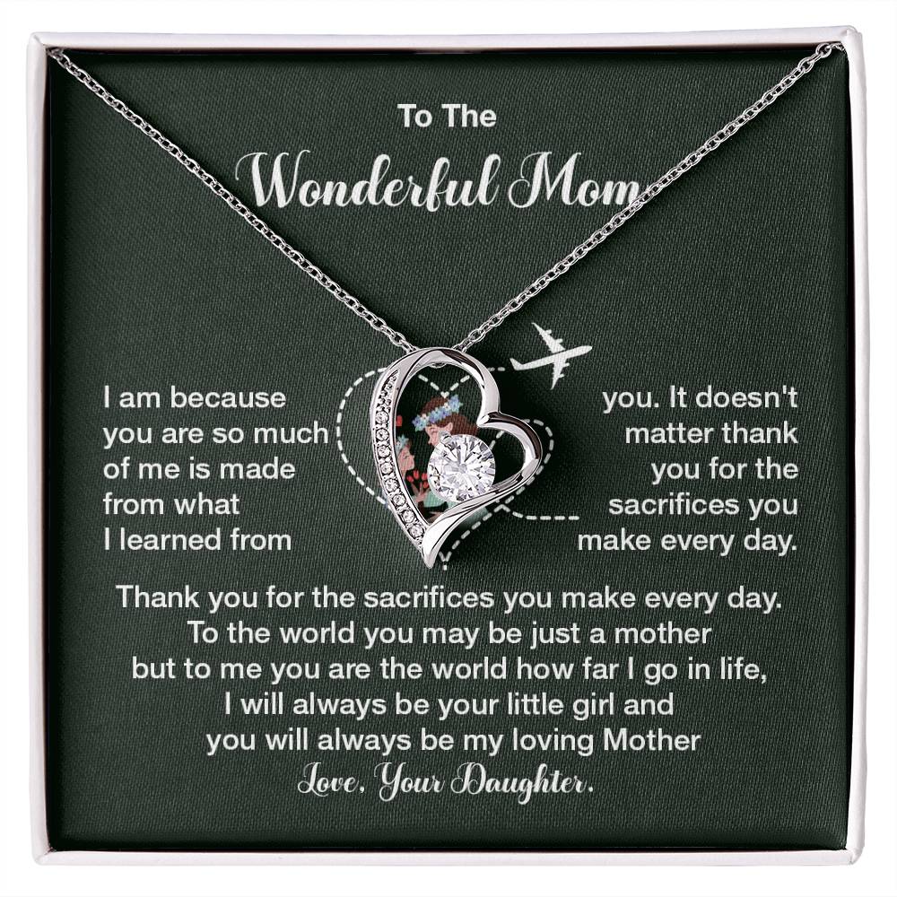 To The Wonderful Mom, Elegant Jewelry For A Mother’s Day Gift Thoughtful Necklace Sweet Gift For A Special Woman Loving Pendant Elegant Pendant For A Mother’s Bond Heartfelt Necklace For Family Bond Beautiful Necklace For A Special Connection