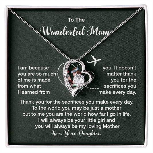 To The Wonderful Mom, Elegant Jewelry For A Mother’s Day Gift Thoughtful Necklace Sweet Gift For A Special Woman Loving Pendant Elegant Pendant For A Mother’s Bond Heartfelt Necklace For Family Bond Beautiful Necklace For A Special Connection