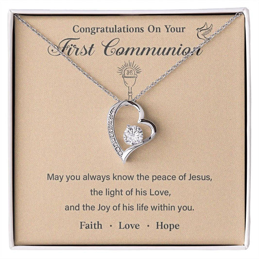 Congratulations On Your First Communion Necklace Gift