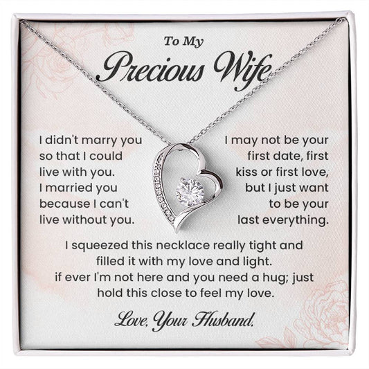 Gift for Precious Wife – Heart Necklace Message Box