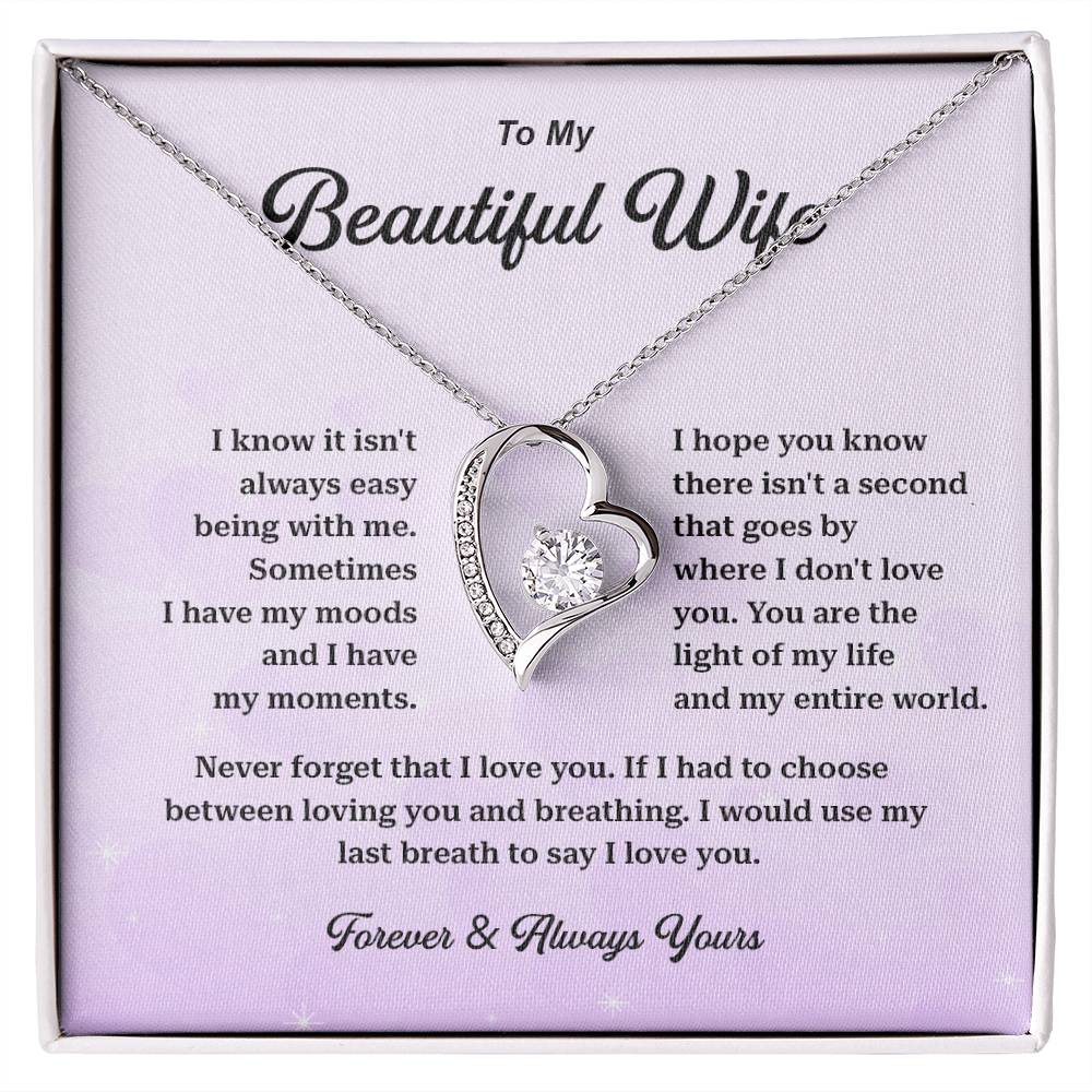 Beautiful Wife Necklace Gift – Forever & Always Yours