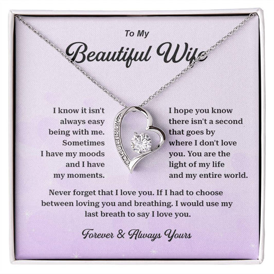 Beautiful Wife Necklace Gift – Forever & Always Yours