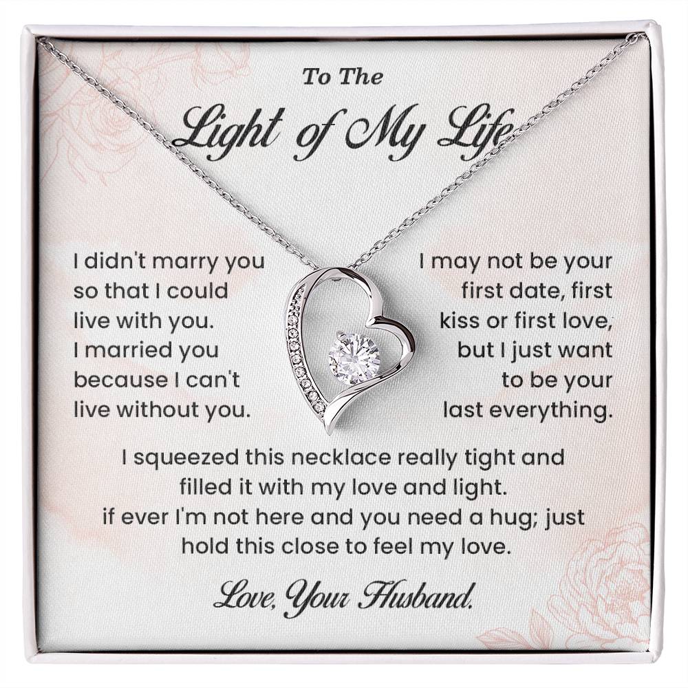 Necklace Gift for Wife – Light of My Life Card