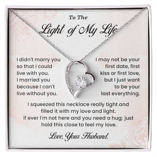 Necklace Gift for Wife – Light of My Life Card