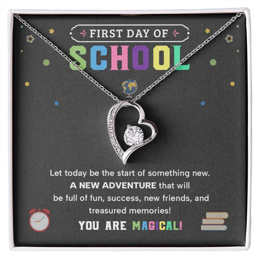 First Day Of School Necklace Gift First Day Of School Gift New Adventure Necklace Fun And Success Jewelry Meaningful Gift For Students Unique Gift For School Magical Journey Necklace Necklace For Treasured Memories