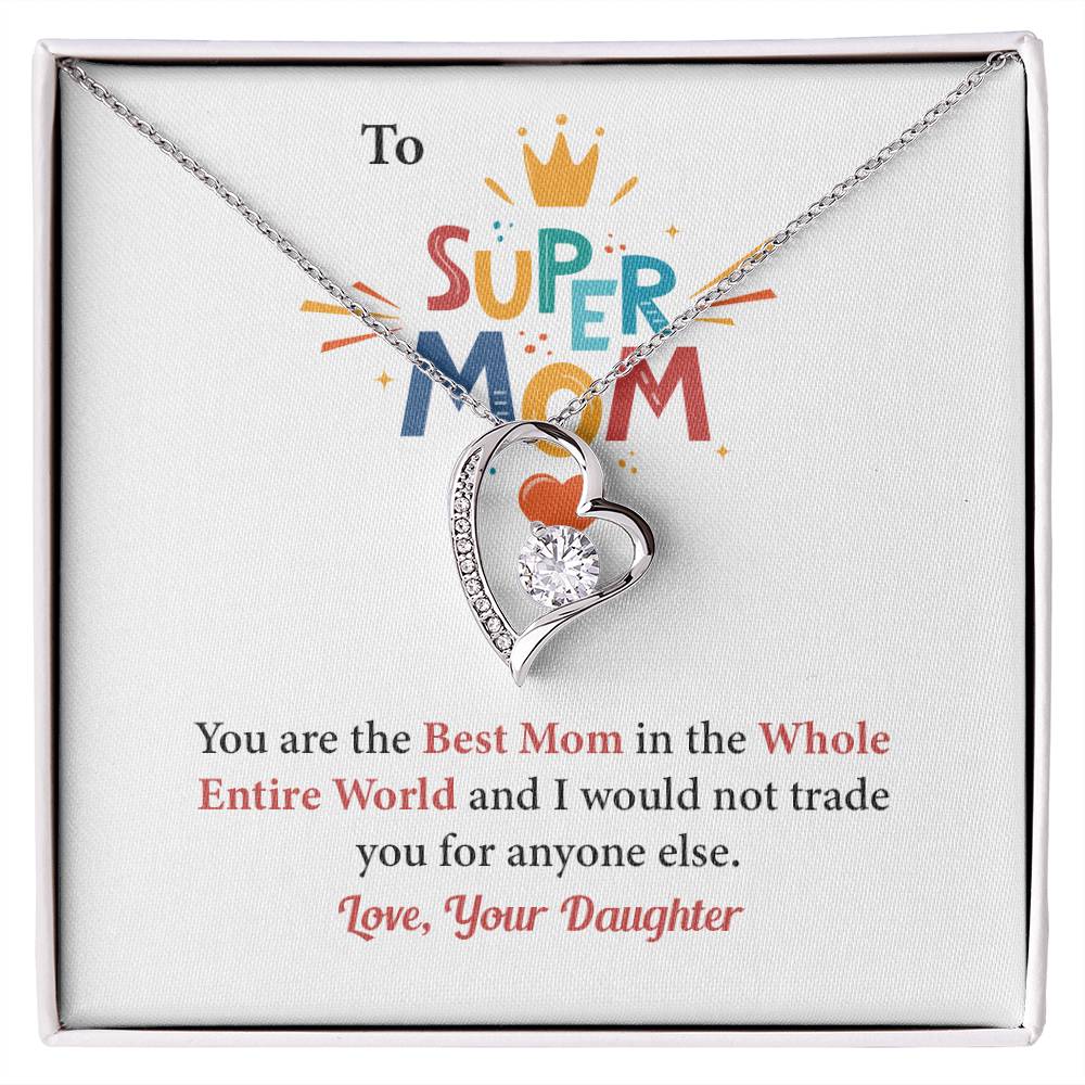 To Super Mom Thoughtful Gift For A Loving Mom Elegant Jewelry Sentimental Pendant Beautiful Necklace For A Special Connection Loving Pendant Special Necklace Thank You Pendant For A Super Mom Sentimental Jewelry