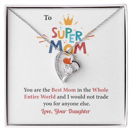 To Super Mom Thoughtful Gift For A Loving Mom Elegant Jewelry Sentimental Pendant Beautiful Necklace For A Special Connection Loving Pendant Special Necklace Thank You Pendant For A Super Mom Sentimental Jewelry