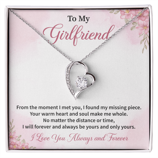 To My Girlfriend Forever Love Necklace – Romantic Gift with Jewelry for Anniversary, Valentine’s Day