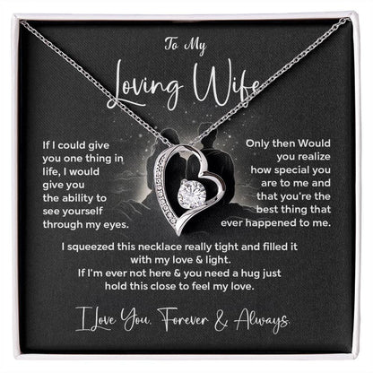 Wife Necklace Gift from Husband – Love Message Card