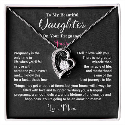 Daughter Pregnancy Necklace from Mom – Amelia Design