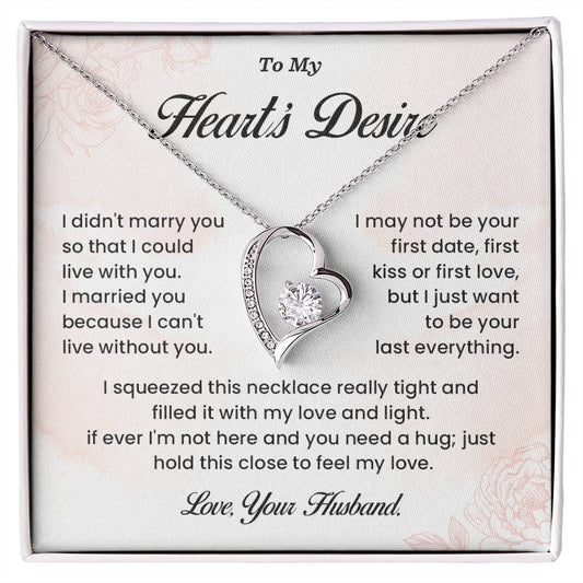 Heart’s Desire Necklace Gift from Husband – Gift Box