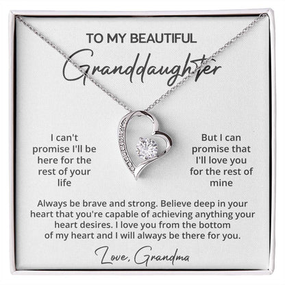 Granddaughter Necklace Gift from Grandma Gift Box