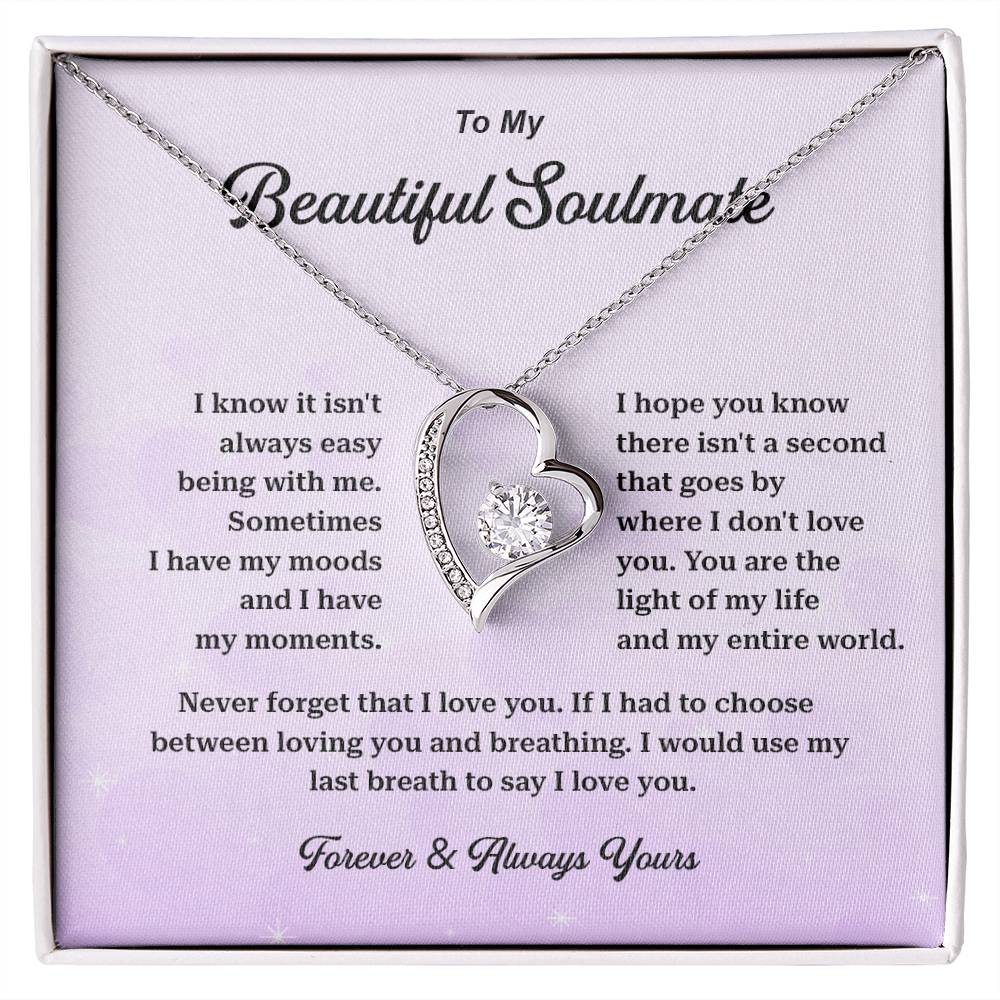 Beautiful Soulmate Necklace Gift – Message Card Box