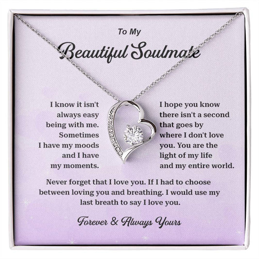 Beautiful Soulmate Necklace Gift – Message Card Box