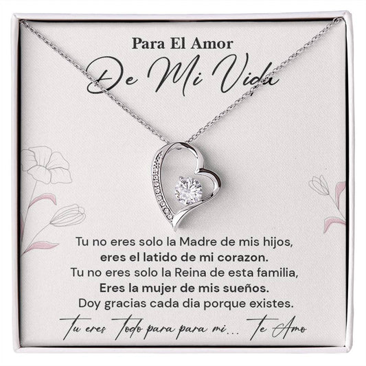 Collar Para El Amor De Mi Vida Regalo Romántico Para Esposa Latido De Mi Corazón Reina De La Familia Joyería Sentimental Para Esposa Collar Con Frase De Amor Regalo Romántico Para Mujer Especial Collar Con Mensaje De Amor Infinito