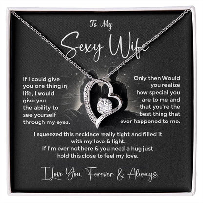 Necklace Gift for Sexy Wife – Romantic Message Card