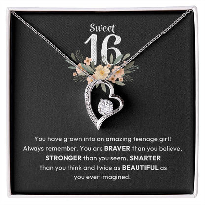 16th Birthday Gift with Floral Card & Message