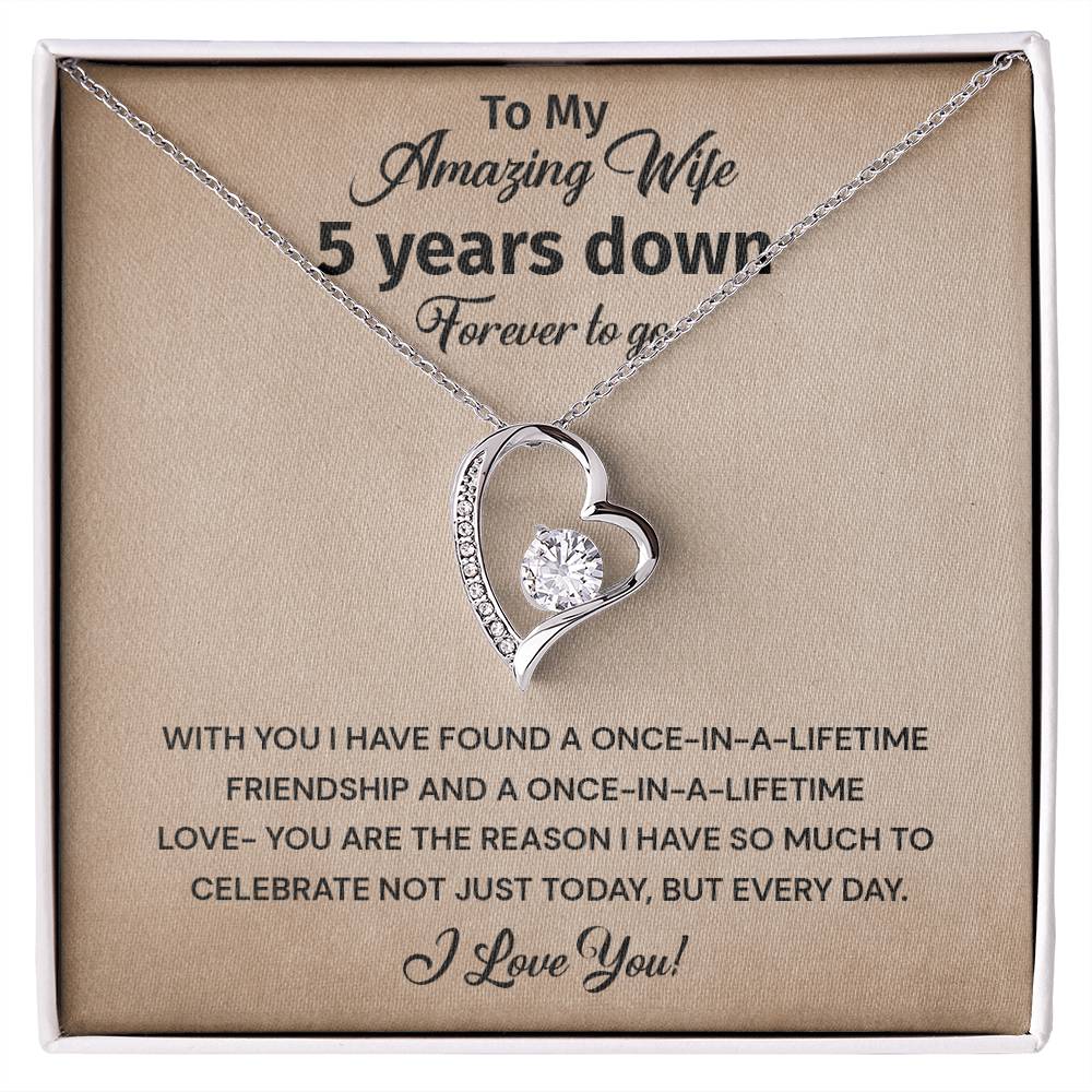 5th Anniversary Gift for Wife – Forever Love Necklace