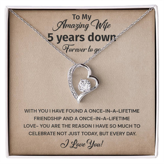 5th Anniversary Gift for Wife – Forever Love Necklace