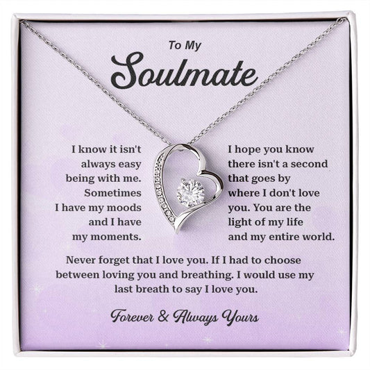 Soulmate Necklace Gift – Forever & Always Yours Card