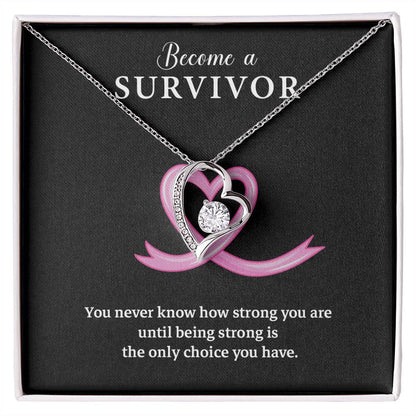 Breast Cancer Survivor Necklace Gift – Inspirational Strength Jewelry