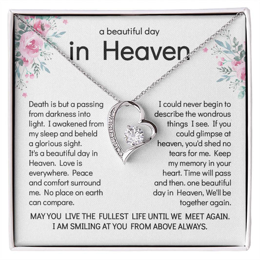 A Beautiful Day In Heaven Necklace – Heartfelt Memorial Jewelry Gift