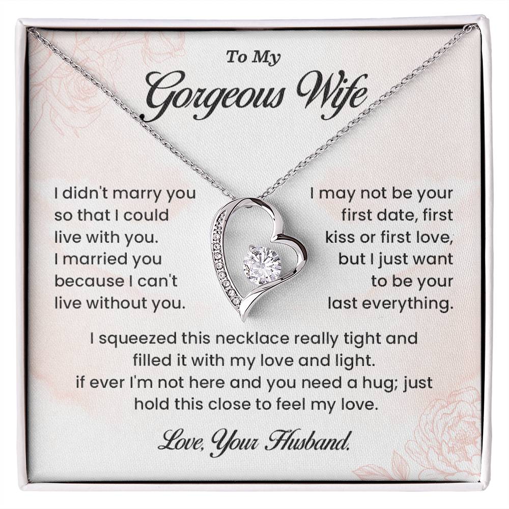 Gorgeous Wife Necklace Gift – Message Card Box